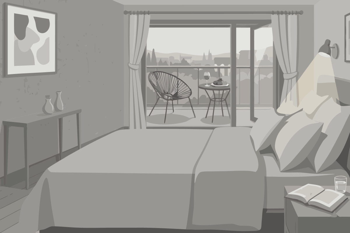 Familienapartment mit 2 Schlafzimmern und Aussicht